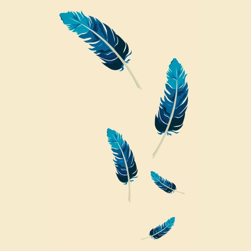 Blaue Federn