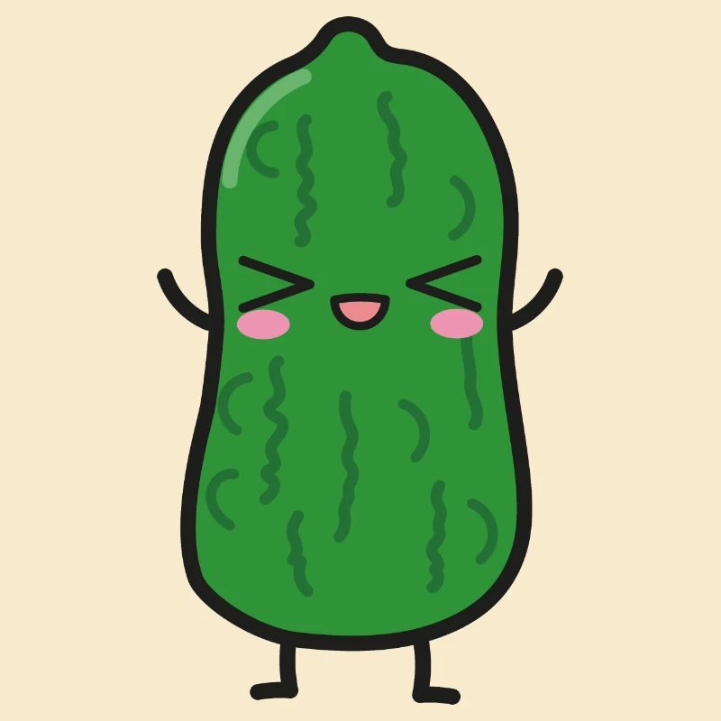 Cornichons acides Drôles de Kawaii