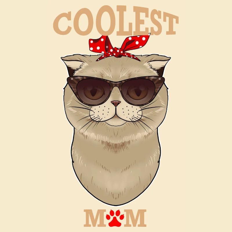 Scottish Fold Cat Maman I Chat le plus cool Maman I