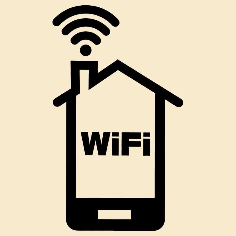 Smartphone home logo Home with text WIFI