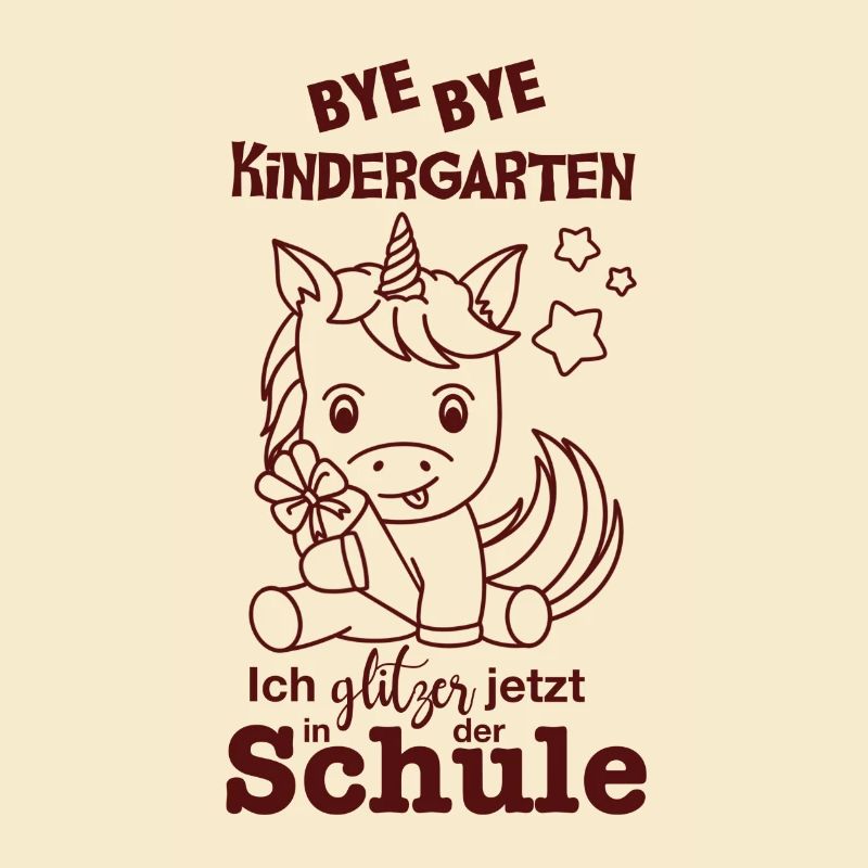 Schulkind Einhorn (braun)