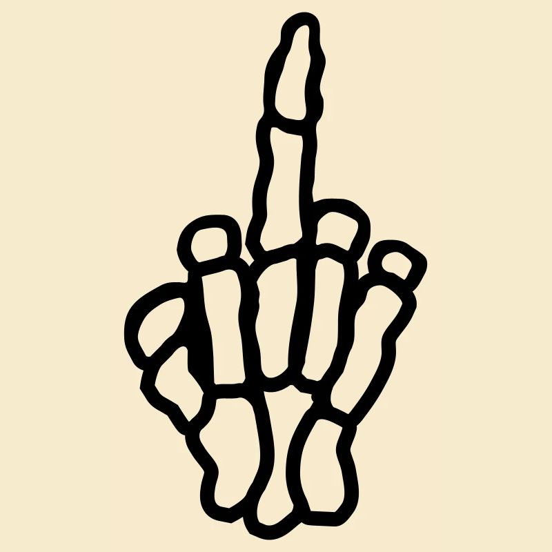 Frech Mittelfinger Knochen Hand