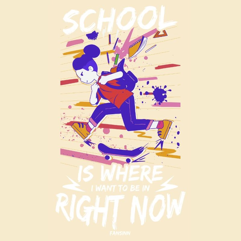 Schule Einschulung Mädchen Skateboard Longboard