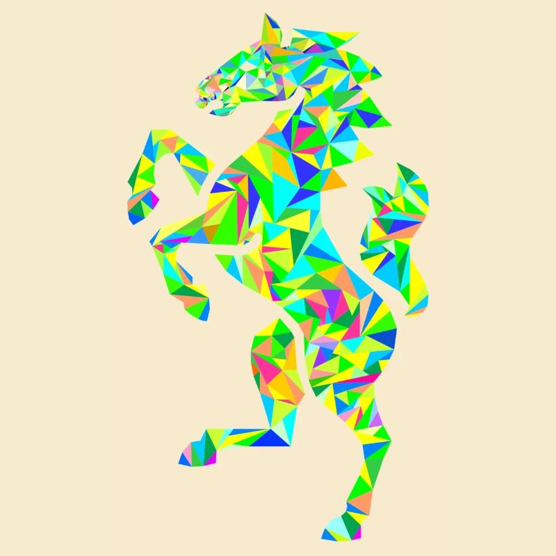 Pferd polygon bunt