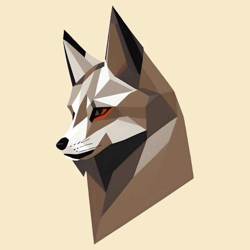 Geometric Fox Head