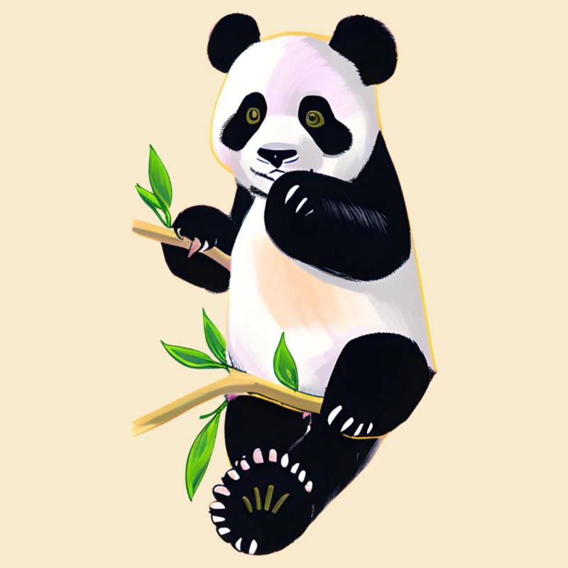 Süßer Panda auf Baum