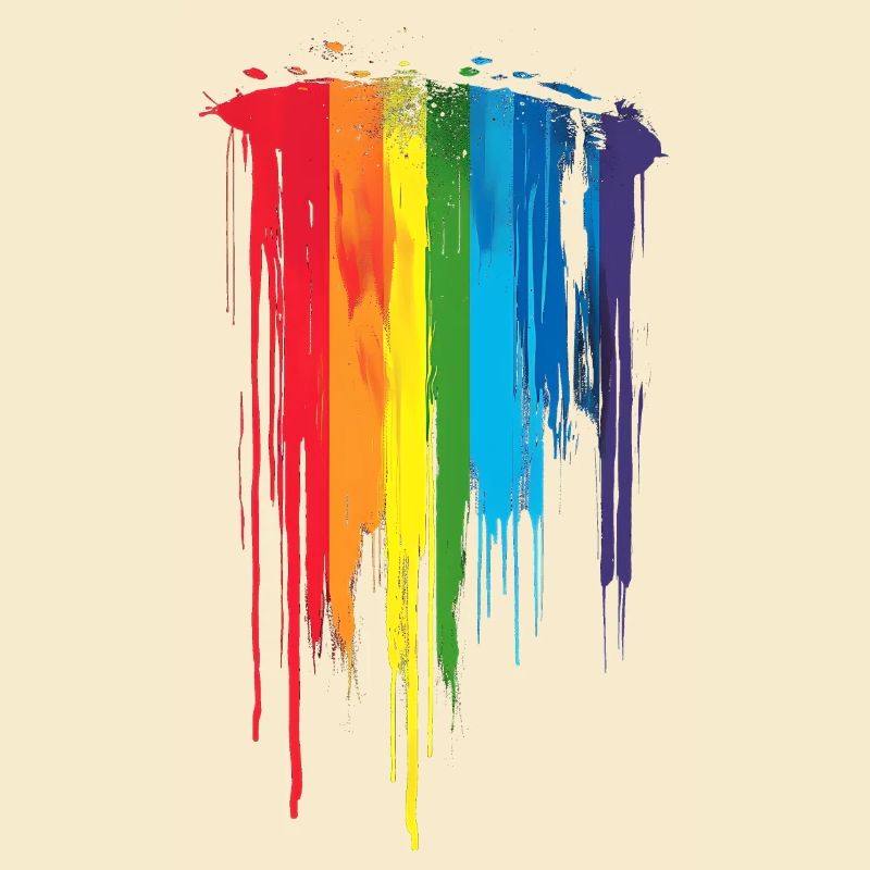Subtil et cool Dripping Pride drapeau arc en ciel Design