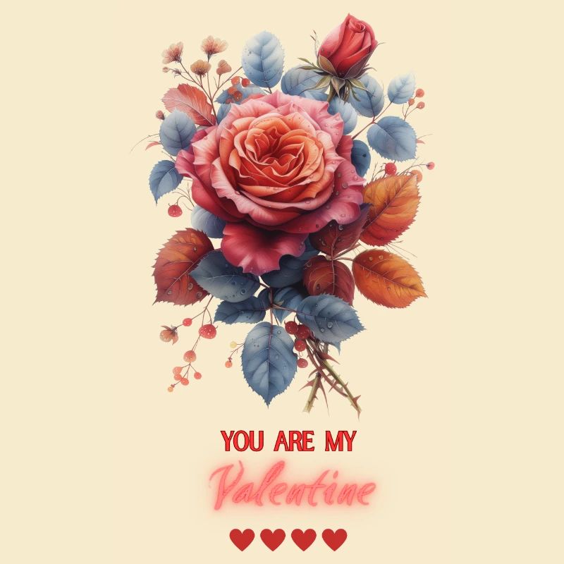 Roses : Impression d’Art de la Saint-Valentin de l’amour éternel