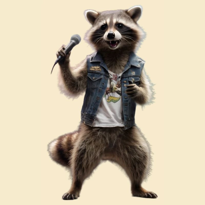 Waschbär-Singmikrofon