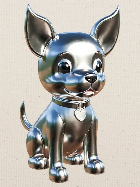 Chrome Hund Silber süß