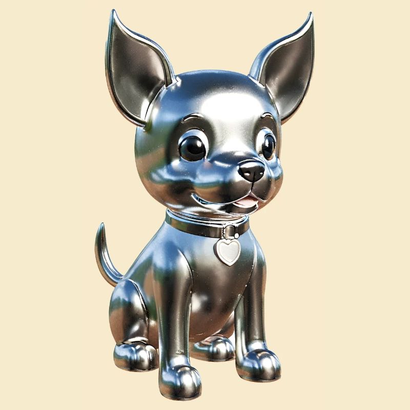 Chrome Hund Silber süß