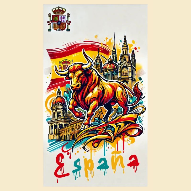 Taureau de l'Espagne Drapeau de l'Espagne