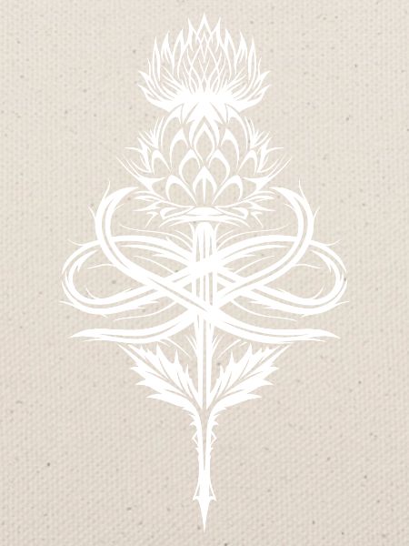 Distel Tribal mit Infinity Symbol