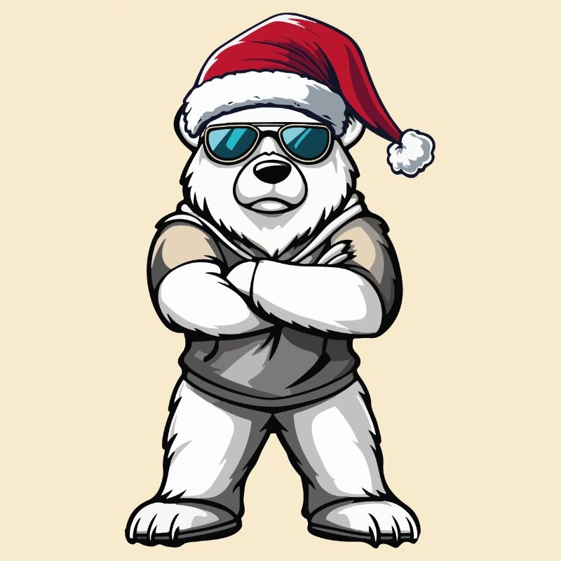 Eisbär Weihnachtsmann