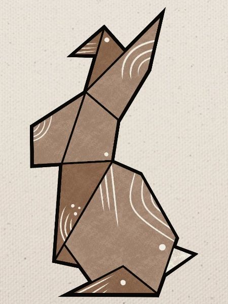Origami Hase schlicht