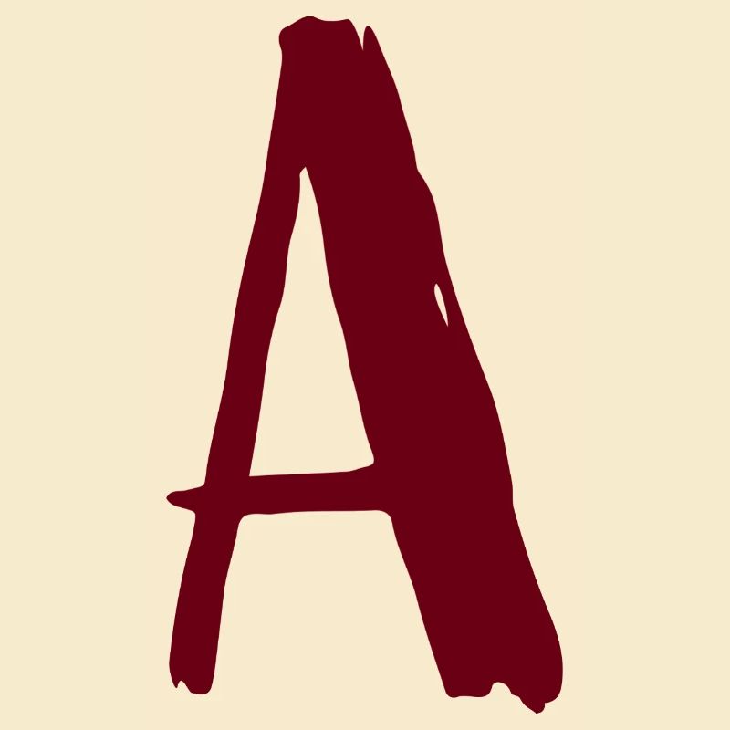 Abstraktes Kunstlogo in Rot