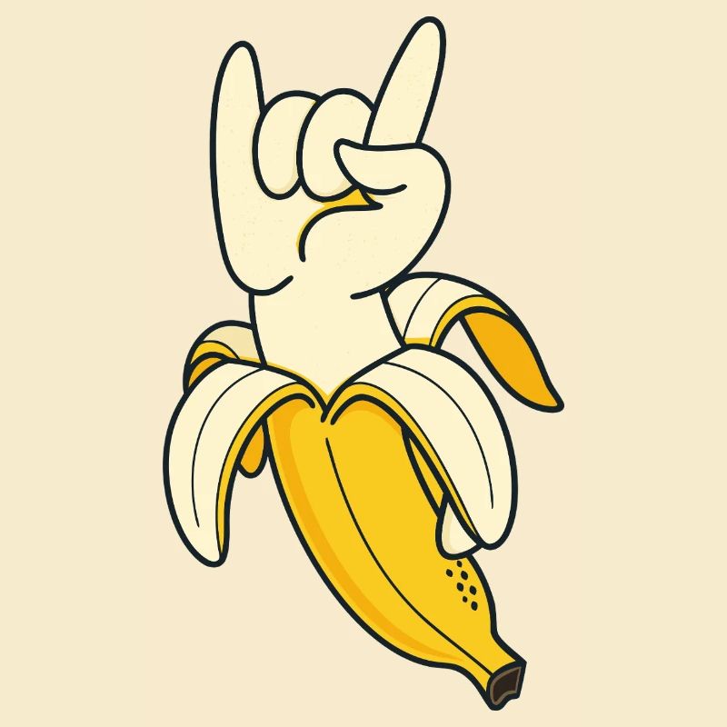 Banana Hand Gesture Illustration