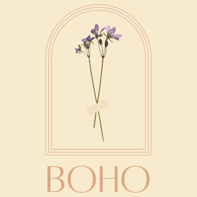 Boho Blütenstrauß im Bogenrahmen
