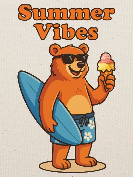 Summer Vibes Bear - Sommerbär mit Eis