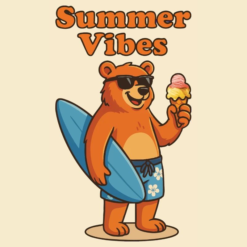 Summer Vibes Bear - Sommerbär mit Eis