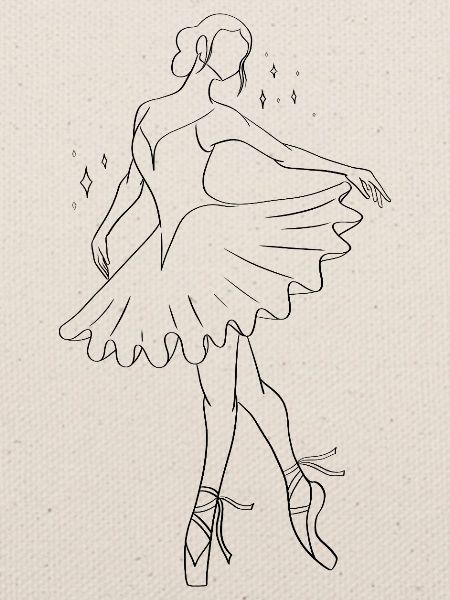Lineart Ballerina