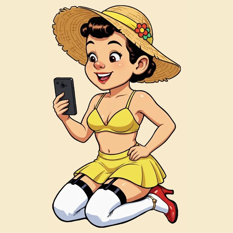 Fröhliche Influencerin