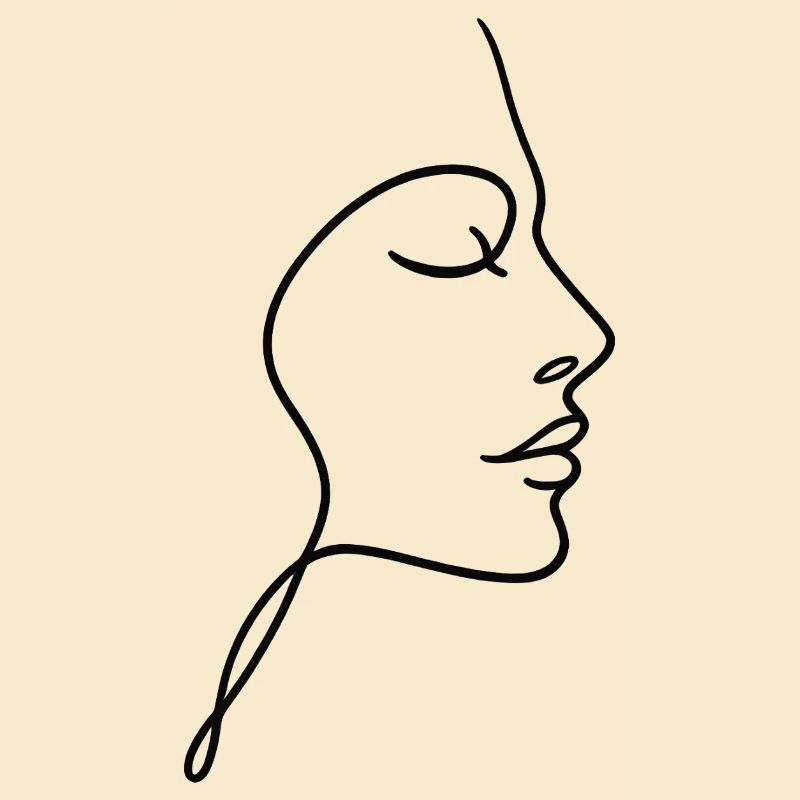 Liniengesicht Silhouette