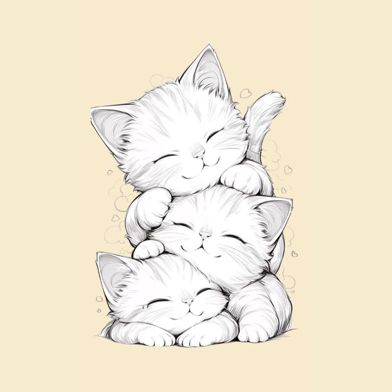 Trio chatons endormis