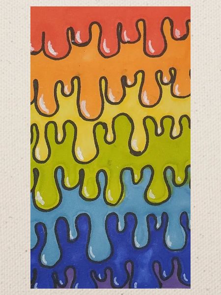Buntes Regenbogen Schleim Muster - Slime Art