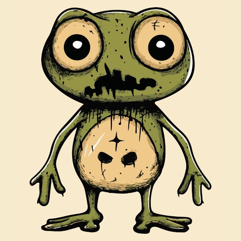 Frog Halloween Comic Funny