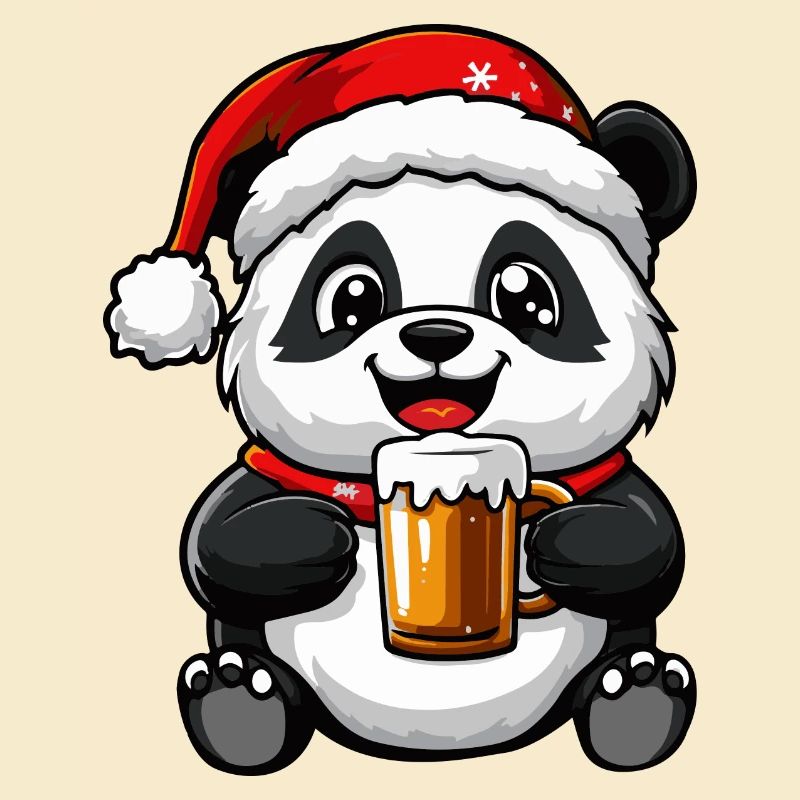 Panda Bière Noël