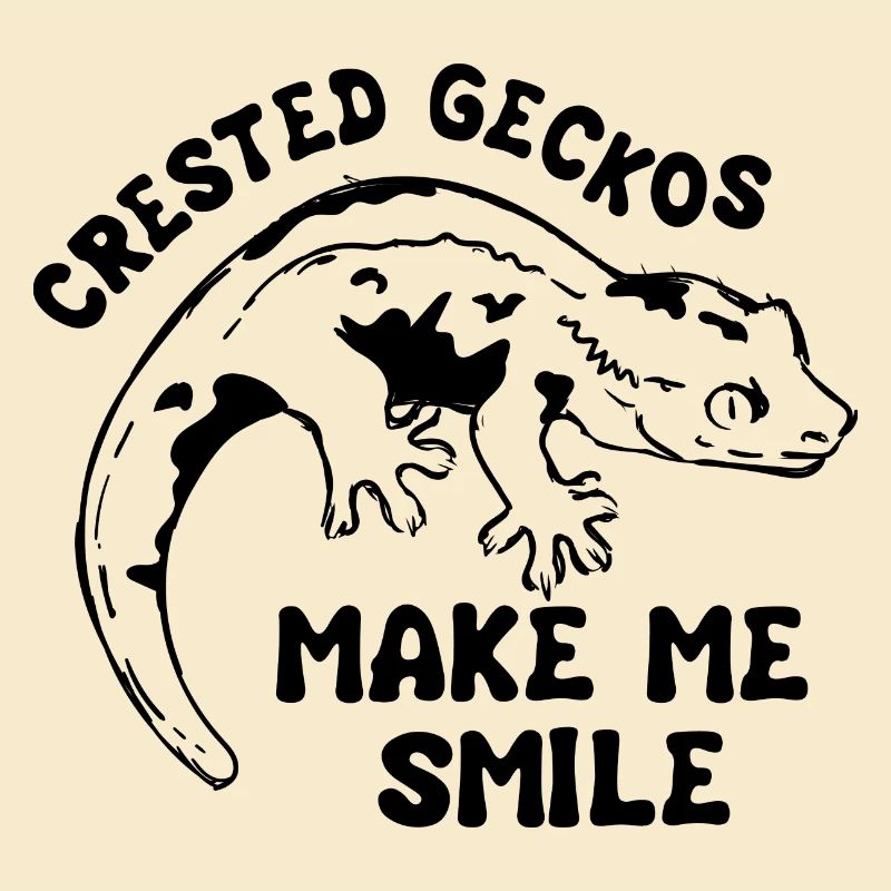 Crested Geckos Cute Reptile Ironic Saying