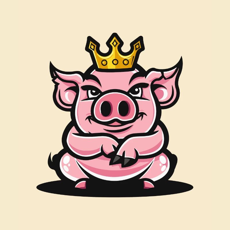 Couronne de bande dessinée de cochon