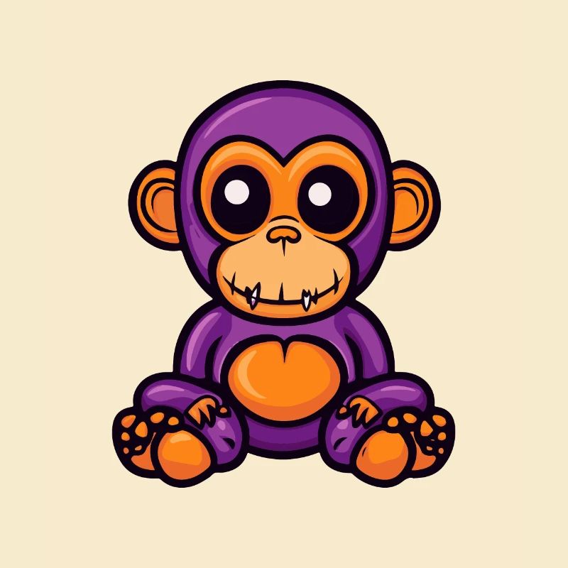 Monkey Halloween Comic Zombie