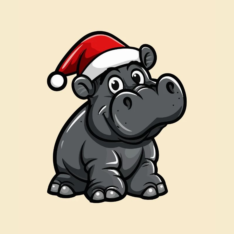 Nilpferd Weihnachten