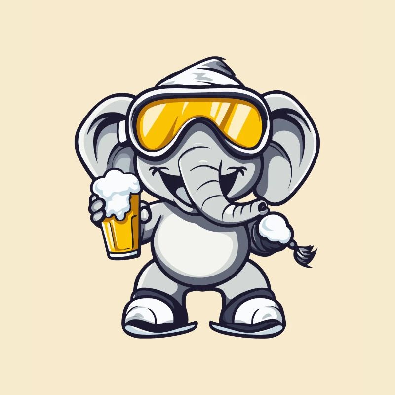 Elefant Ski Bier