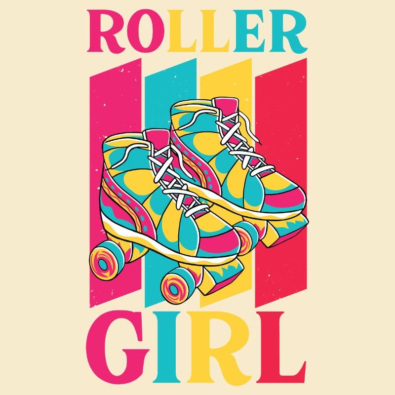 Roller Girl 70s 80s Retro Roller Skating