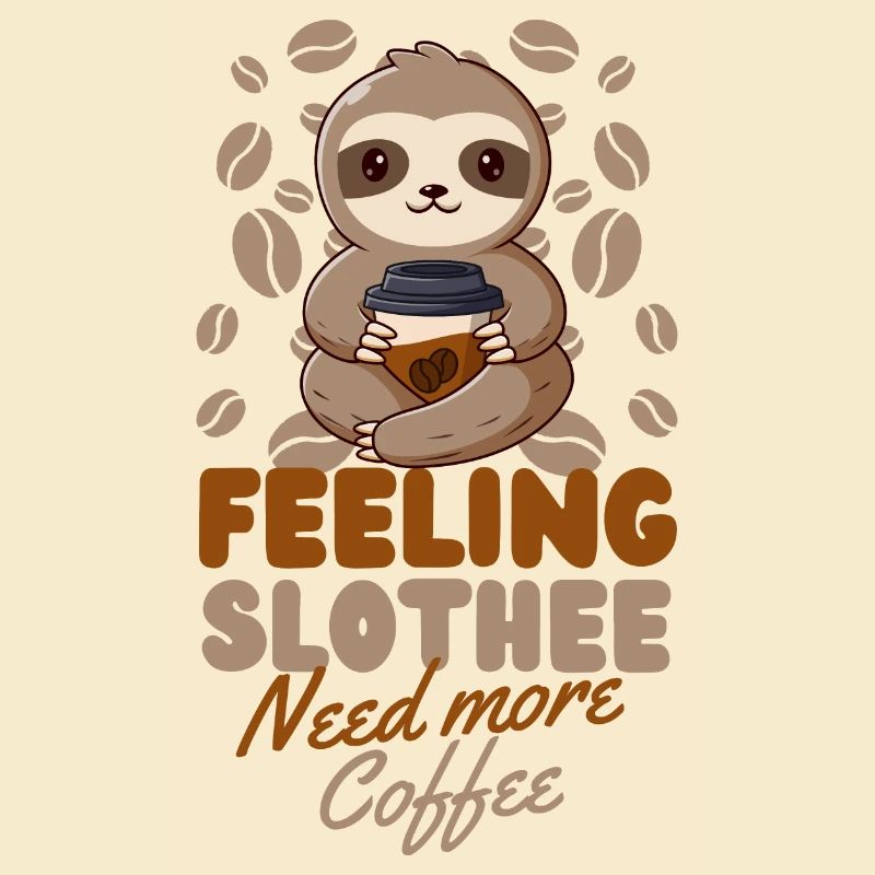 Sloth Coffee Cafe Sloth needs coffee