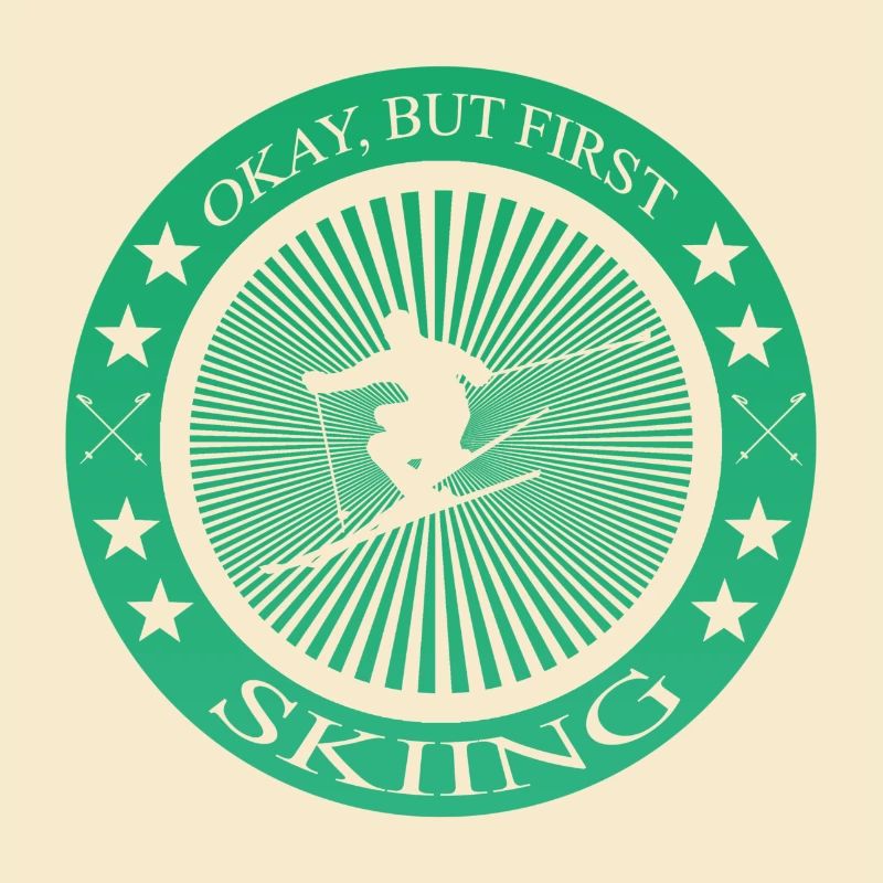 Skiing Spruch Geschenk