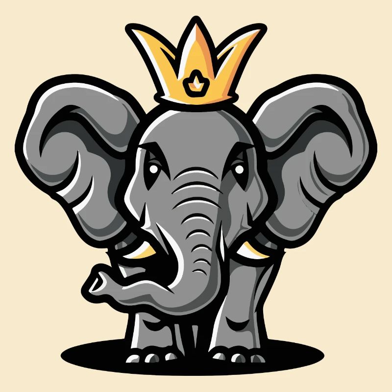Elephant Comic Crown