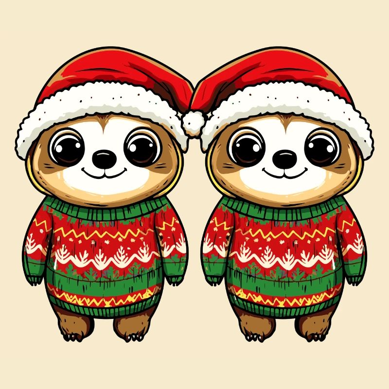 Faultier Weihnachten Team