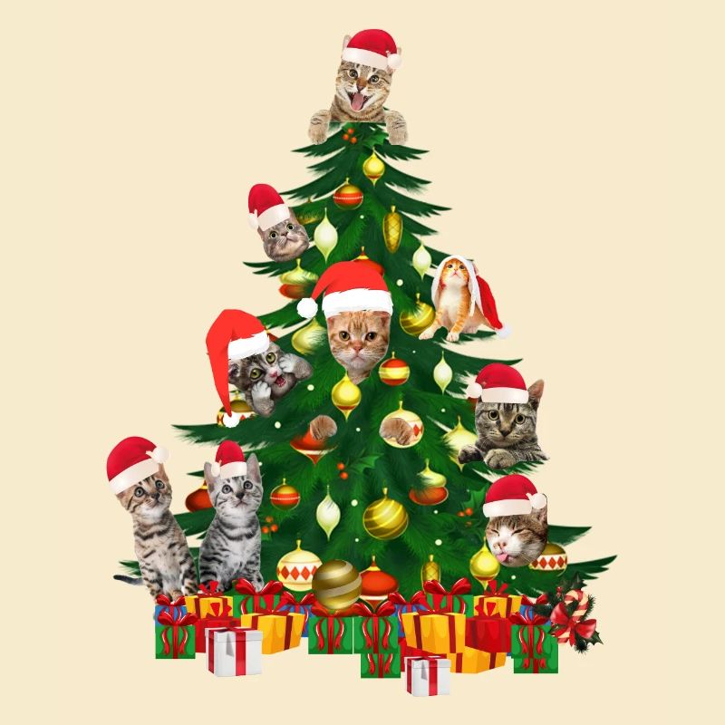 Katzenbaum Katze Weihnachtsbaum