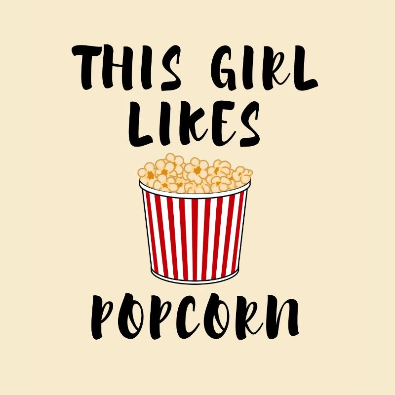 Popcorn-Chef-Mädchen mag Popcorn, das Mais isst