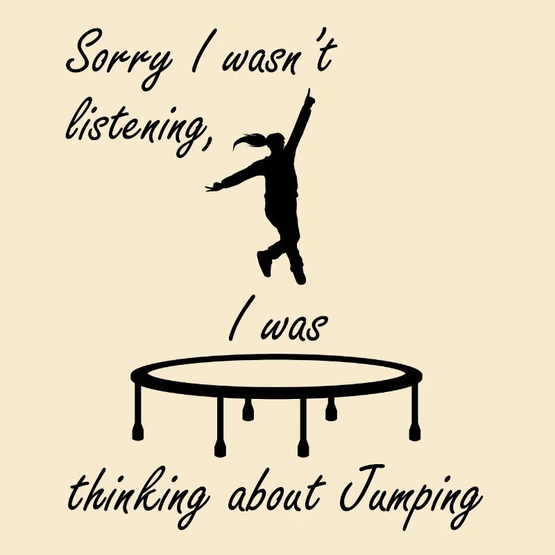 Trampoline Jumping Thinking About Jumping