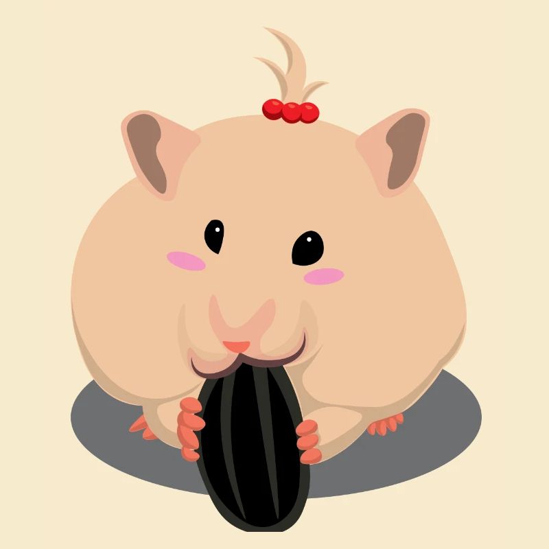 Netter Hell-Braun Hamster Essen