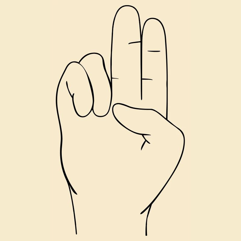 Signe à la main
