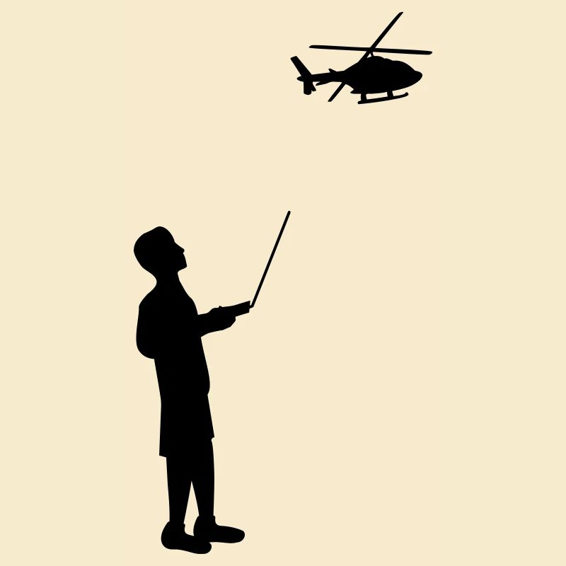 Remote-controlled model helicopter remote control