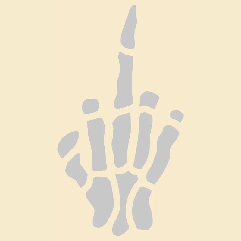 Comic Frech Mittelfinger Knochen