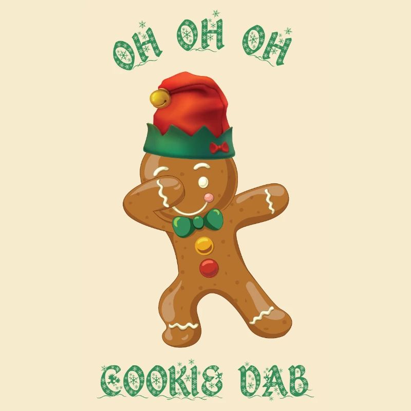 Dancing gingerbread man making a Dab