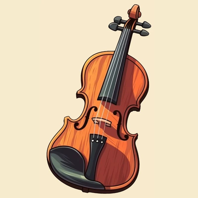 Violine im Comic Stil